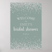 Agave Silver Confetti Brautparty Poster (Vorne)