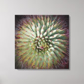 Agave Spikes Green Fine Art Square Leinwanddruck (Vorderseite)
