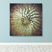 Agave Spikes Green Fine Art Square Leinwanddruck (Insitu (Holzboden))