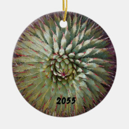Agave Spikes Green und Lila Holiday Keramik Ornament
