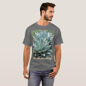 Agave Sukkulente Pflanze Cactus Green Salin grau T-Shirt (Vorne ganz)