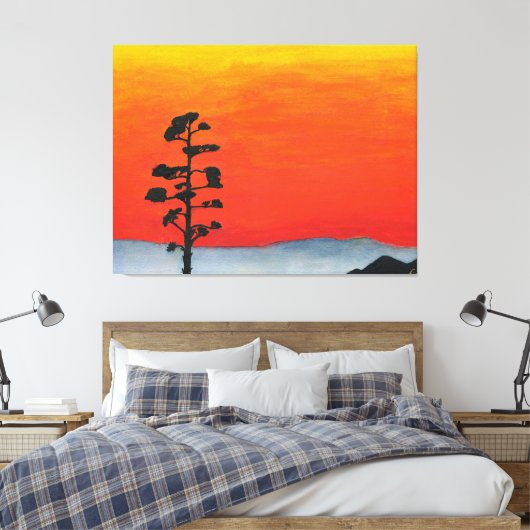 Agave Sunset Leinwanddruck (Insitu (Schlafzimmer))