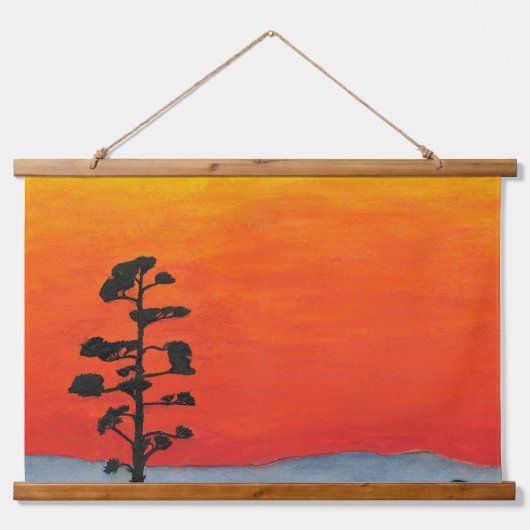 Agave Sunset Wandteppich Mit Holzrahmen (Vorne)