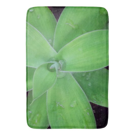 Agave und Raindrops Badematte (Vorderseite Vertikal)
