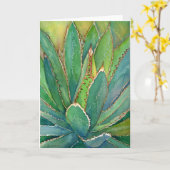 Agave watercolor notecard karte (Gelbe Blume)