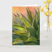 Agave watercolor notecard karte (Gelbe Blume)