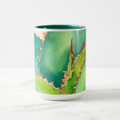 Agave Watercolor-Tasse durch Debra-Lee Baldwin Tasse (Zentrum)