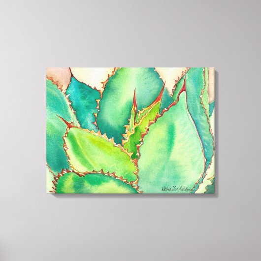 Agave Watercolor von Debra Lee Baldwin Leinwanddruck (Vorderseite)