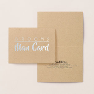 AGB für Grooms Man - Vorschlag von Funny Folienkarte