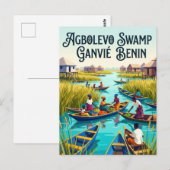 Agbolevo-Sumpf Benin Postkarte (Vorne/Hinten)