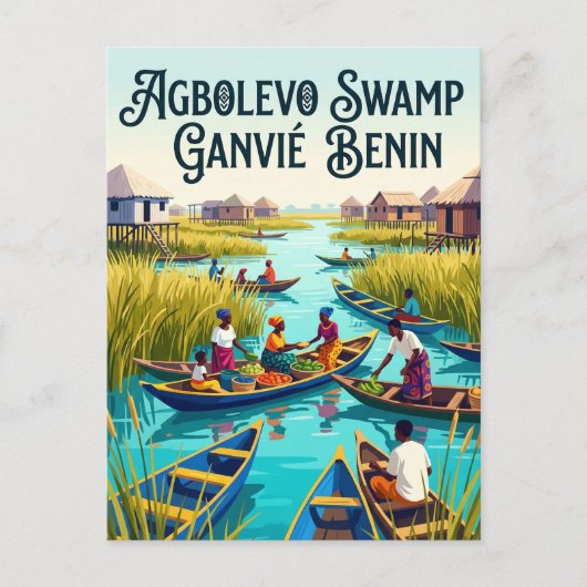 Agbolevo-Sumpf Benin Postkarte (Vorderseite)