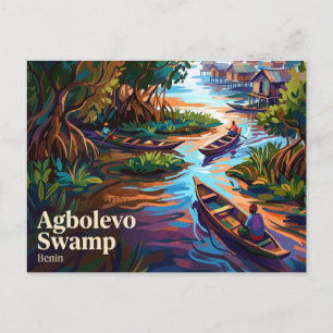 Agbolevo-Sumpf, Ganvié Benin Postkarte