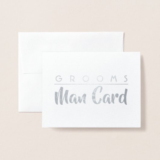 AGBs für Grooms Man - Vorschlag von Funny Folienkarte (Vorderseite mit Umschlag)