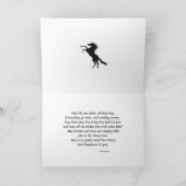 Age 75, Birthday card with rearing horses Karte (Innenseite)