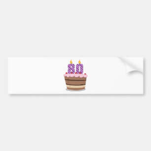 Age 80 on Birthday Cake Autoaufkleber