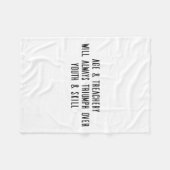 Age &amp; Treachery Will Always Triumph Over Youth Fleecedecke (Vorderseite (Horizontal))