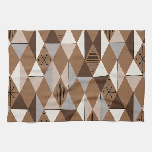 Age Art Diamonds Coffee Brown Geschirrtuch (Horizontal)