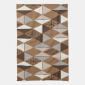 Age Art Diamonds Coffee Brown Geschirrtuch (Vertikal)