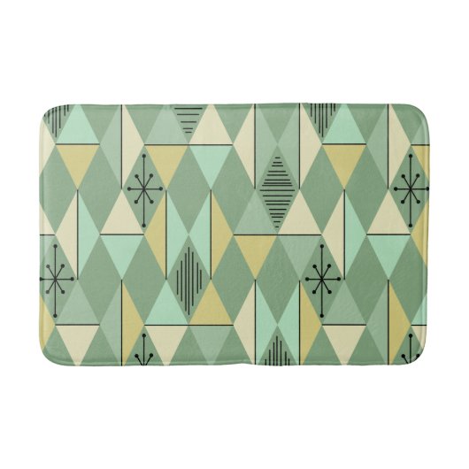 Age Art Diamonds Minze Green Yellow Badematte (Vorderseite)