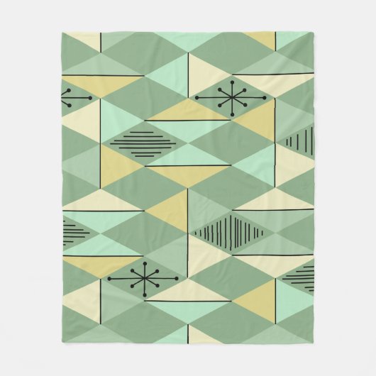 Age Art Diamonds Minze Green Yellow Fleecedecke (Vorderseite)