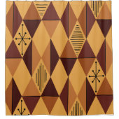 Age Art Diamonds Ochre Maroon Duschvorhang (Vorderseite)