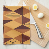 Age Art Diamonds Ochre Maroon Geschirrtuch (Viertel Falte)