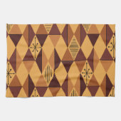 Age Art Diamonds Ochre Maroon Geschirrtuch (Horizontal)