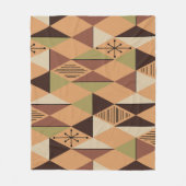 Age Art Diamonds Orange Brown Green Fleecedecke (Vorderseite)