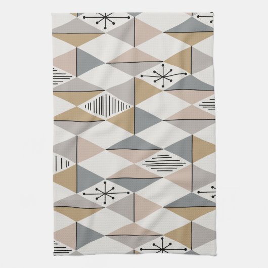 Age Art Diamonds Silver Gold Geschirrtuch (Vertikal)