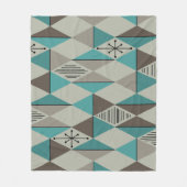 Age Art Diamonds Türkis Gray Fleecedecke (Vorderseite)