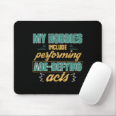 Age Defying Acts Funny Old Retirement Grandparents Mousepad (Mit Mouse)