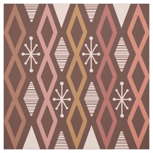 Age Diamond Columns Burnt Orange Stoff (Muster)