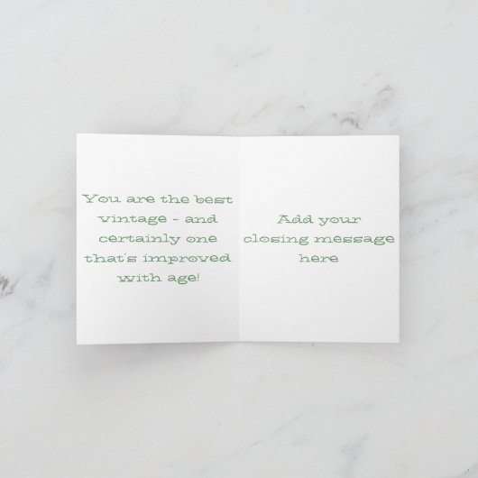 Age Improved Birthday Karte (Innenseite)