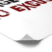 Age Is No Excuse Old Age Motivation Fitness  Poster (Ecke)