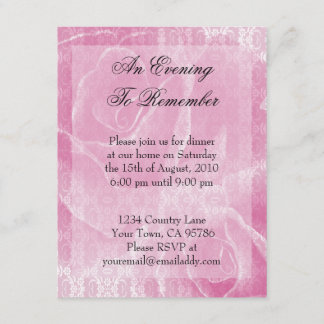 Age Lace Rose Abendessen Party Einladung
