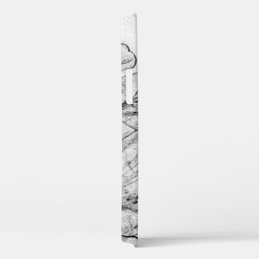 aged black and white postcard stylizationabstract, Case-Mate iPhone hülle (Rückseite / Rechts)