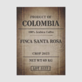 Aged Coffee Sack Typography Design FC9 Decoupage Seidenpapier (Vorderseite)