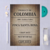 Aged Coffee Sack Typography Design FC9 Decoupage Seidenpapier (Handwerk)