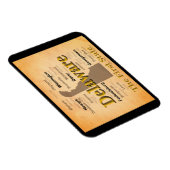 Aged Delaware Staatsstolz Map Magnet (Rechte Seite)