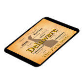 Aged Delaware Staatsstolz Map Magnet (Linke Seite)