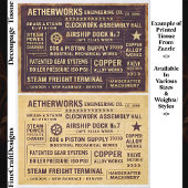 Aged Distressed Steampunk Work Signs FA8 Decoupage Seidenpapier