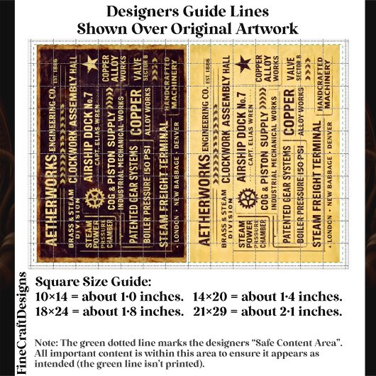 Aged Distressed Steampunk Work Signs FA8 Decoupage Seidenpapier