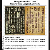 Aged Distressed Steampunk Work Signs FA9 Decoupage Seidenpapier