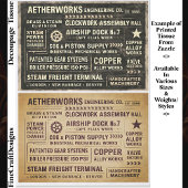 Aged Distressed Steampunk Work Signs FA9 Decoupage Seidenpapier
