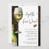 Aged Fine Wine 60th Birthday Invitation Einladung (Vorderseite)