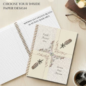 Aged Ivory Typography Book Lover Journal Notizblock