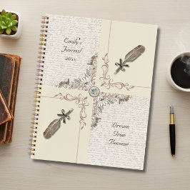 Aged Ivory Typography Book Lover Journal Notizblock