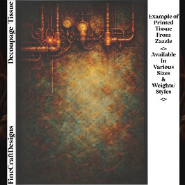 Aged Steampunk Industrial Background FG9 Decoupage Seidenpapier