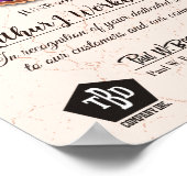 Aged stone employee photo recognition certificate poster (Ecke)