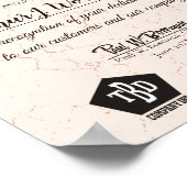 Aged stone gold employee anniversary certificate poster (Ecke)